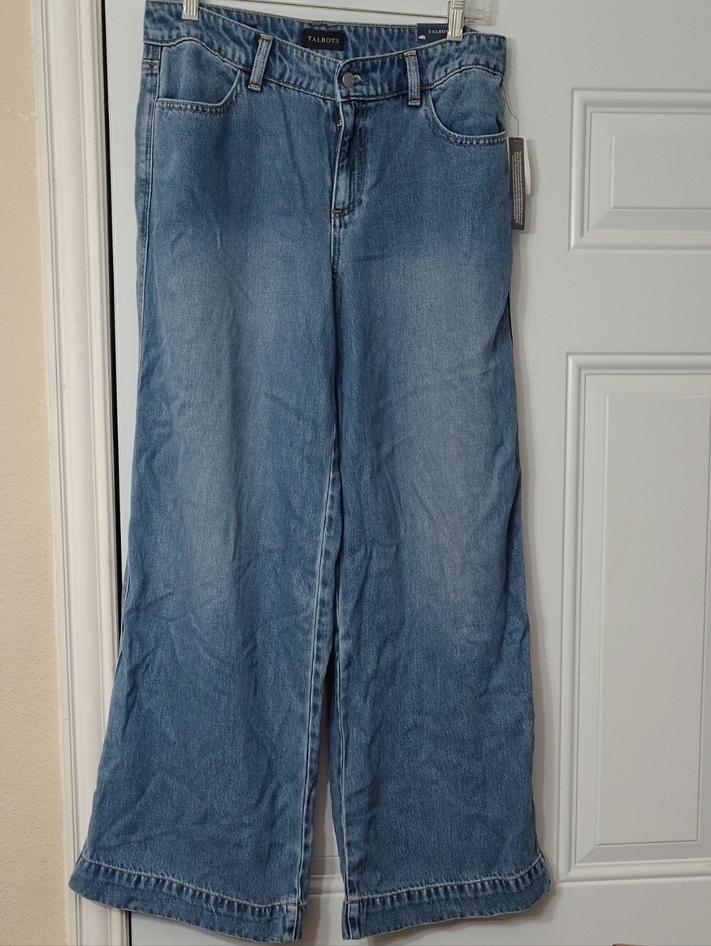 Talbots Light Blue Wide-Leg Denim Jeans Size 4 New Nwt